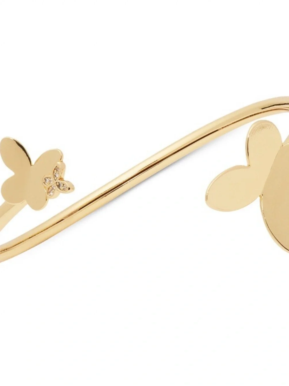 Kate Spade Gold Butterfly Floral Bracelet + Ring Set Size